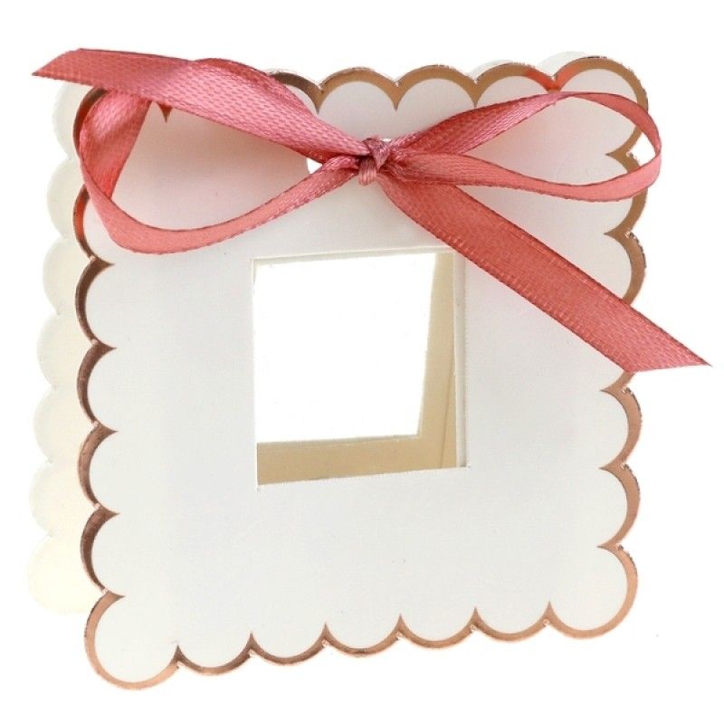 D�rkov� krabi�ka s pr�hledem rose gold 7x3x7 cm 6 ks