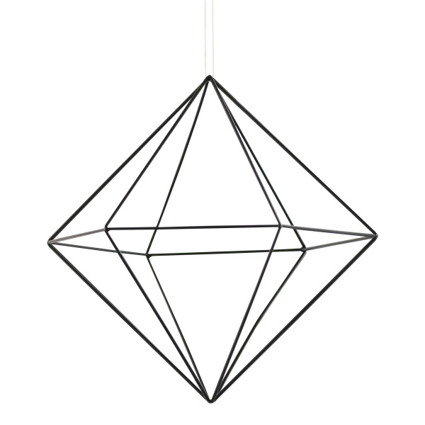 Dekorace z�v�sn� kovov� Geometric �ern� 30 cm 1 ks