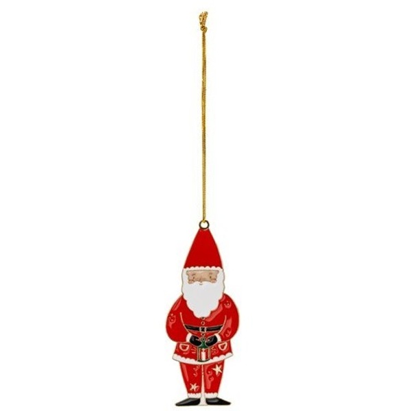 Dekorace z�v�sn� kovov� Santa 10 x 4 cm 1 ks
