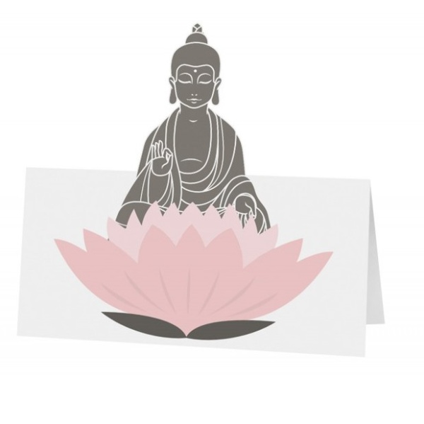 JMENOVKY na st�l Buddha 8x8cm 6ks