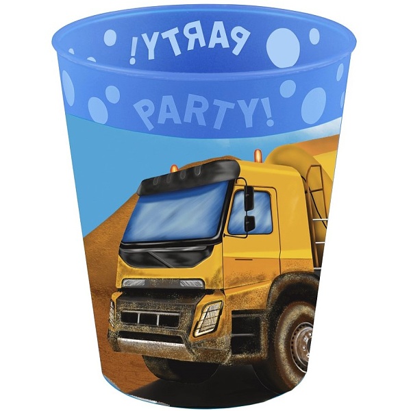 Kel�mek plastov� opakovan� pou�iteln� Stavebn� vozidla 250 ml 1 ks