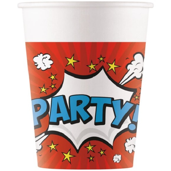 Kel�mky EKO pap�rov� BOOM p�rty 200 ml 8 ks
