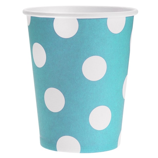 Kel�mky modr� s b�l�mi punt�ky 270 ml 6 ks