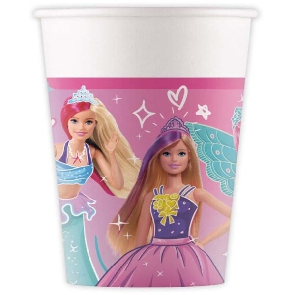 Kel�mky pap�rov� Barbie Fantasy 200 ml 8 ks
