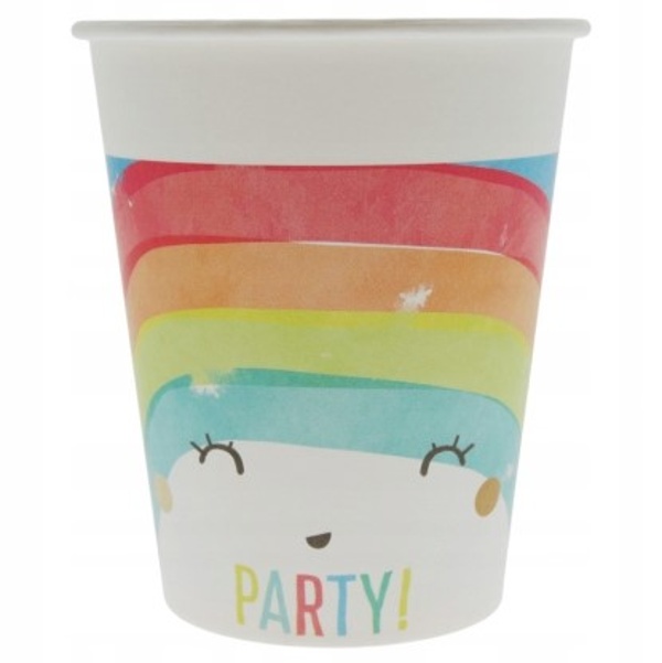 Kel�mky pap�rov� Rainbow Party 200 ml 8 ks