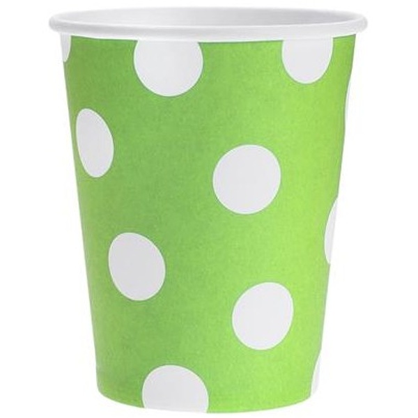 Kel�mky zelen� s b�l�mi punt�ky 270 ml 6 ks
