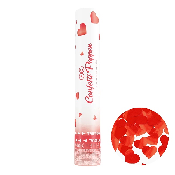Konfety vyst�elovac� �erven� srd��ka 30 cm