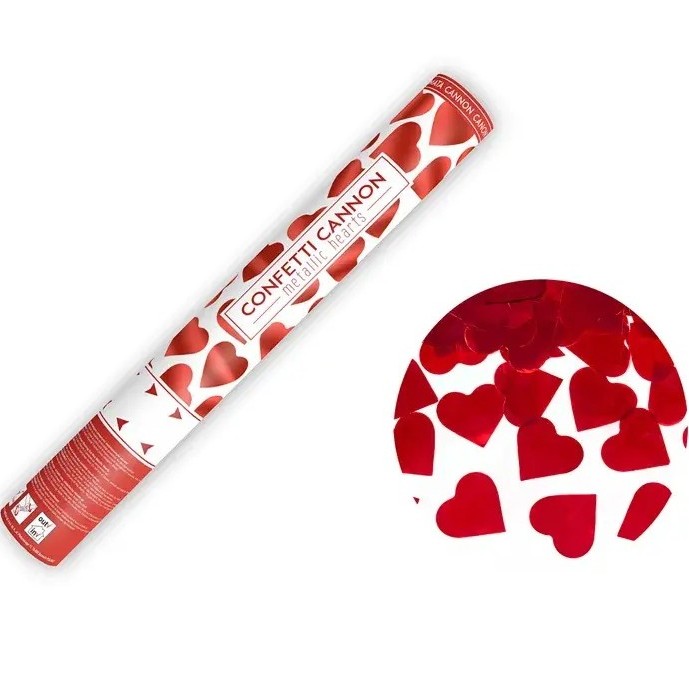 Konfety vyst�elovac� �erven� srd��ka 40 cm