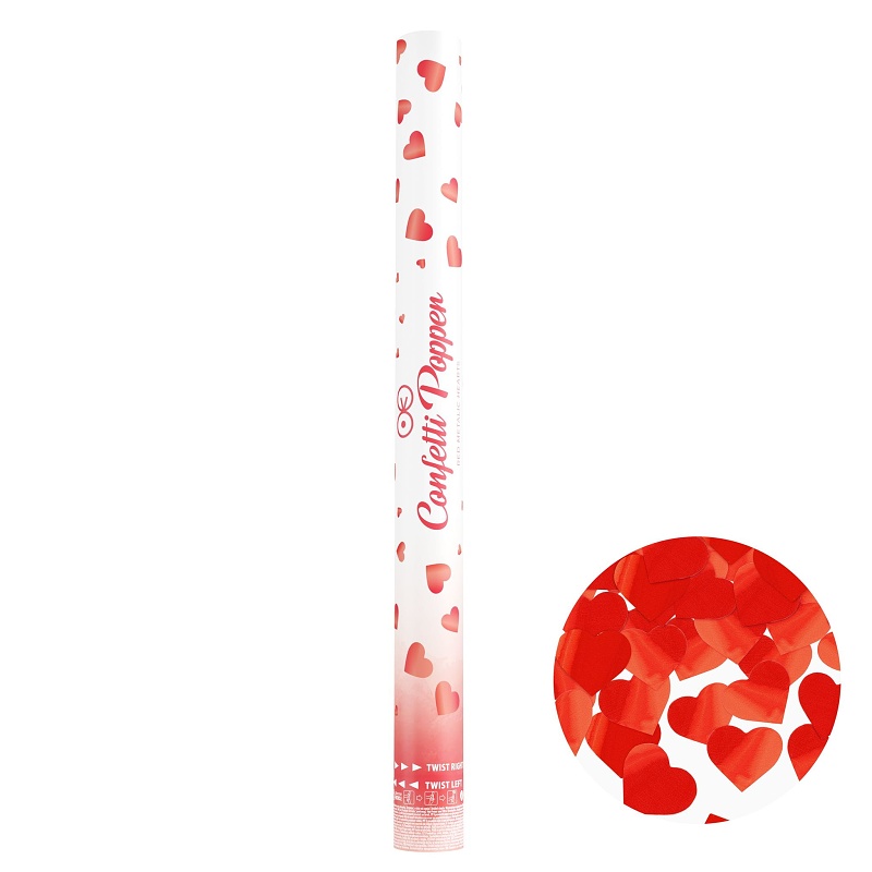 Konfety vyst�elovac� �erven� srd��ka 60 cm