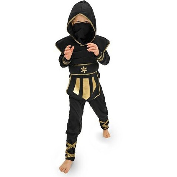 Kost�m d�tsk� Ninja �ern� vel. 96 - 116 cm