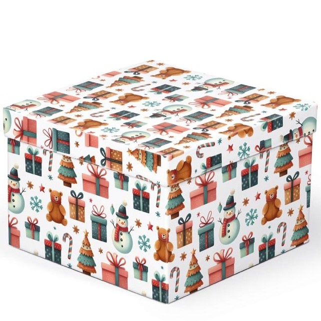 Krabice d�rkov� b�l� v�no�n� H 22x22x15cm