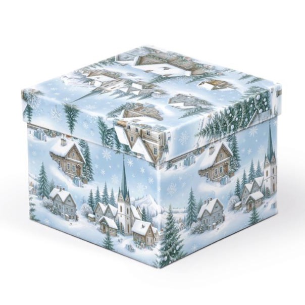 Krabice d�rkov� zasn�en� krajina 12x12x10cm