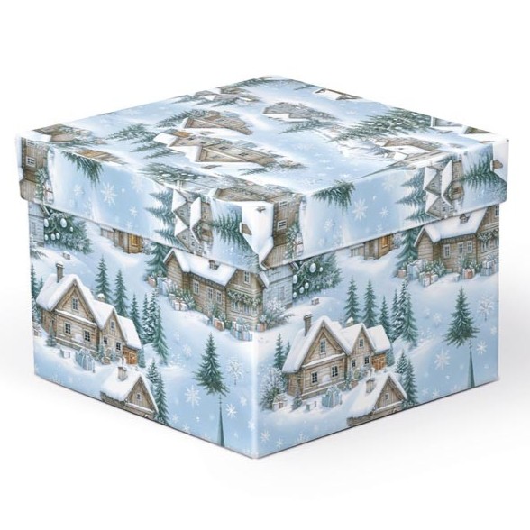 Krabice d�rkov� zasn�en� krajina 16x16x12cm