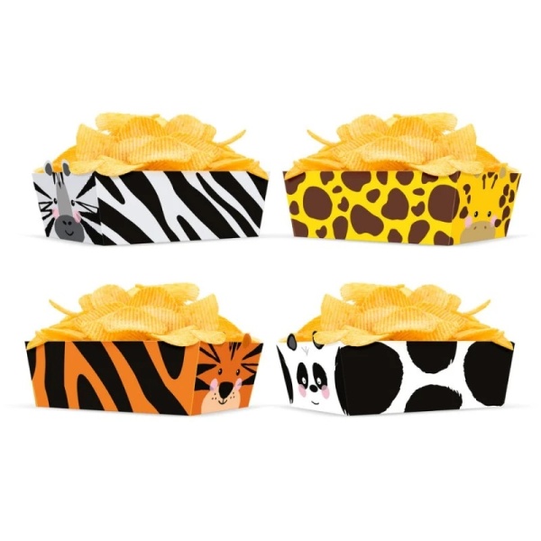 Krabi�ky na chipsy Zv���tka ze ZOO 15 x 6 cm 4 ks
