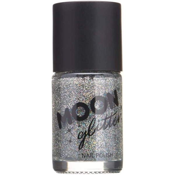 Lak na nehty holografick� s glitry st��brn� 14 ml