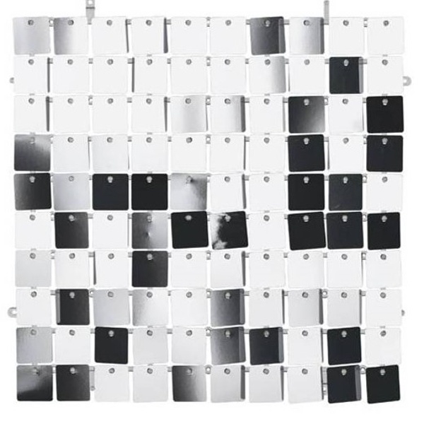 Panel dekora�n�, st��brn� barva, 30x30 cm