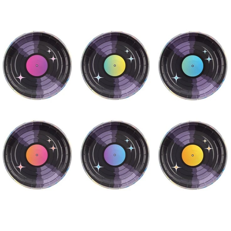 Pap�rov� tal��e Disco 18 cm 6 ks