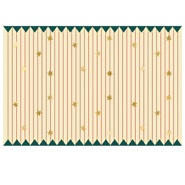 Pap�rov� ubrus na st�l s �lut�mi  prou�ky a hv�zdi�kami 180 x 120 cm