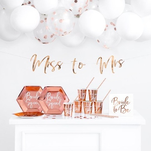 P�rty set Rozlu�ka se svobodou, rose gold 60 ks