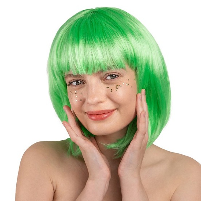 Paruka neonov� zelen� Cleopatra