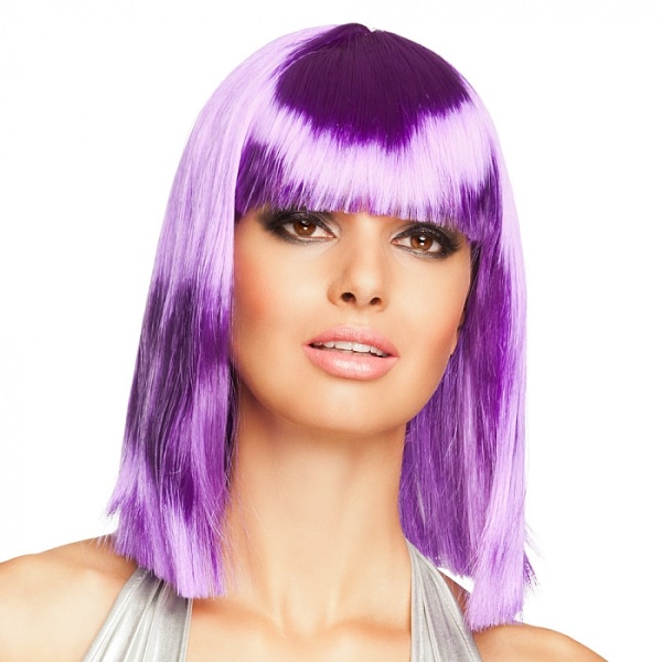 Paruka s ofinou neonov� fialov�