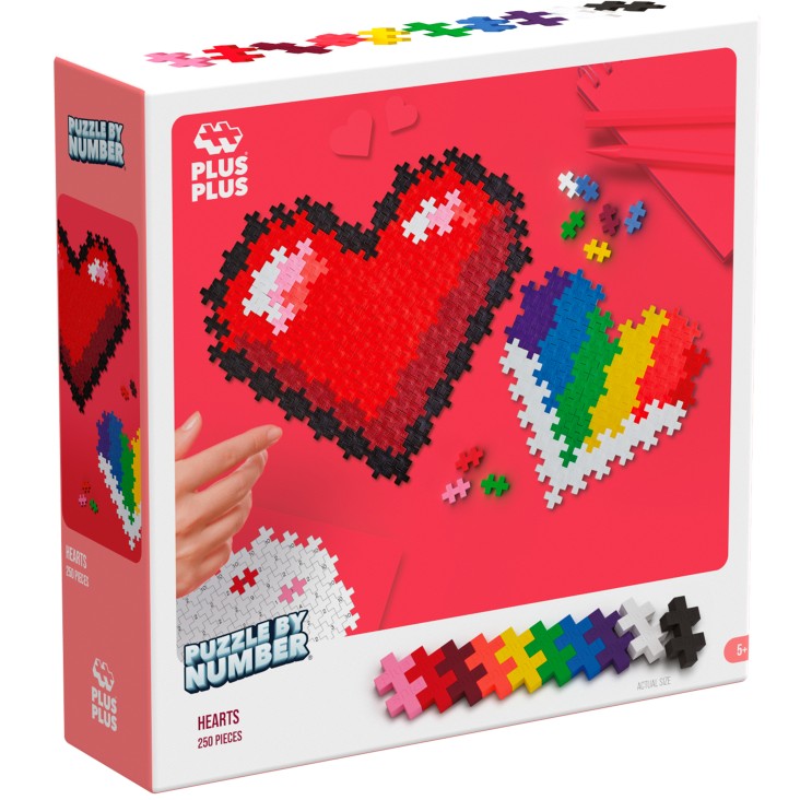 Plus-Plus Skl�dej podle ��sel - Srdce 250 ks