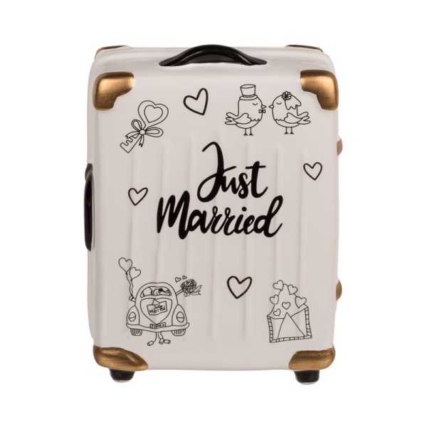 Pokladni�ka Kufr Just Married 11 x 6,5 x 16,5 cm