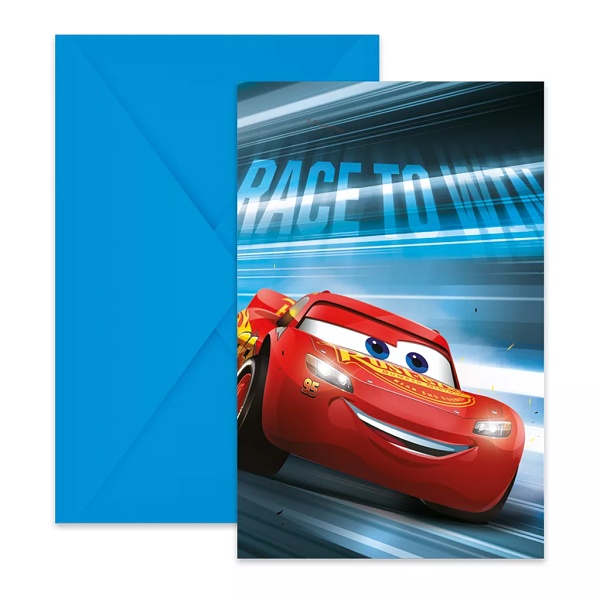 Pozv�nky pap�rov� Cars Victory 6 ks
