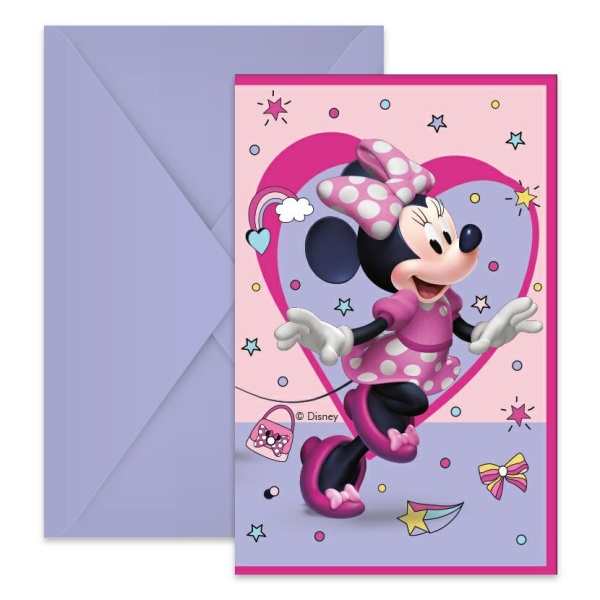 Pozv�nky s ob�lkami Minnie Junior 6 ks