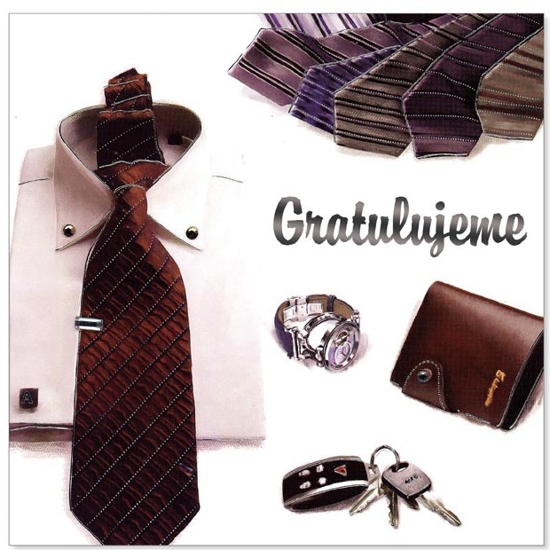 P��n� Gratulujeme ko�ile s kravatou