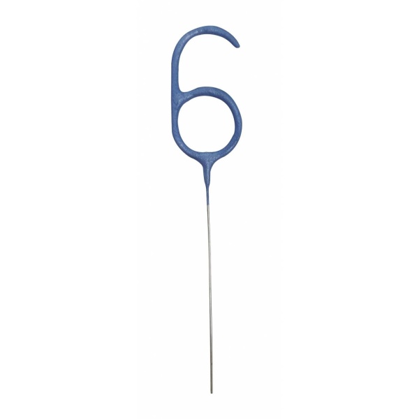 Prskavka glitrov� ��slice 6 modr� 17,8 cm