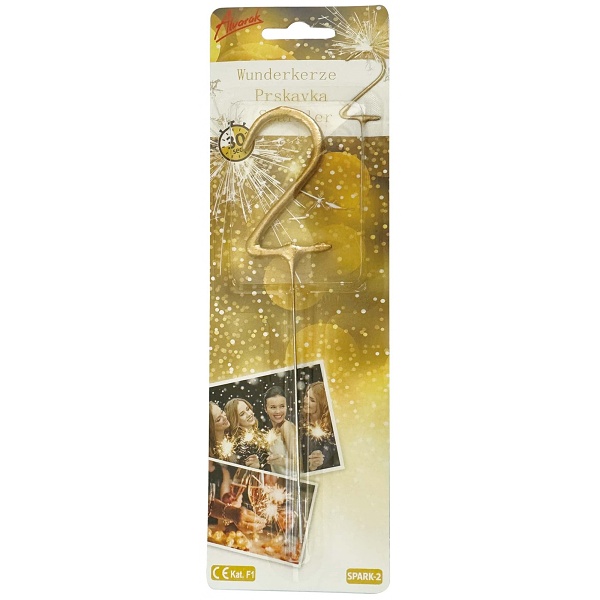 Prskavka zlat� ��slo 2, 17 cm