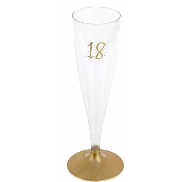 �ampusky plastov� 18. narozeniny zlat� 14 cl 6 ks