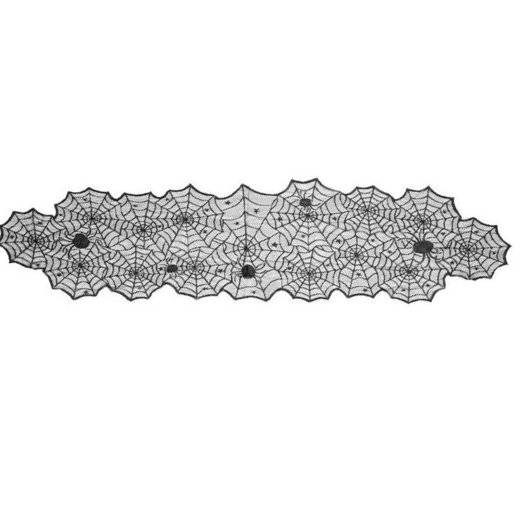 Stolov� �erpa Pavu�ina �ern� 185x45 cm