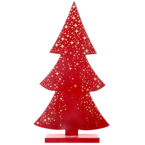 Strome�ek dekora�n� s hv�zdami �erven� 10 x 4 x 27 cm