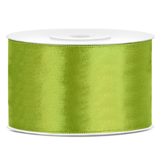 Stuha sat�nov� 3,8 cm/25 m zelen� jablko
