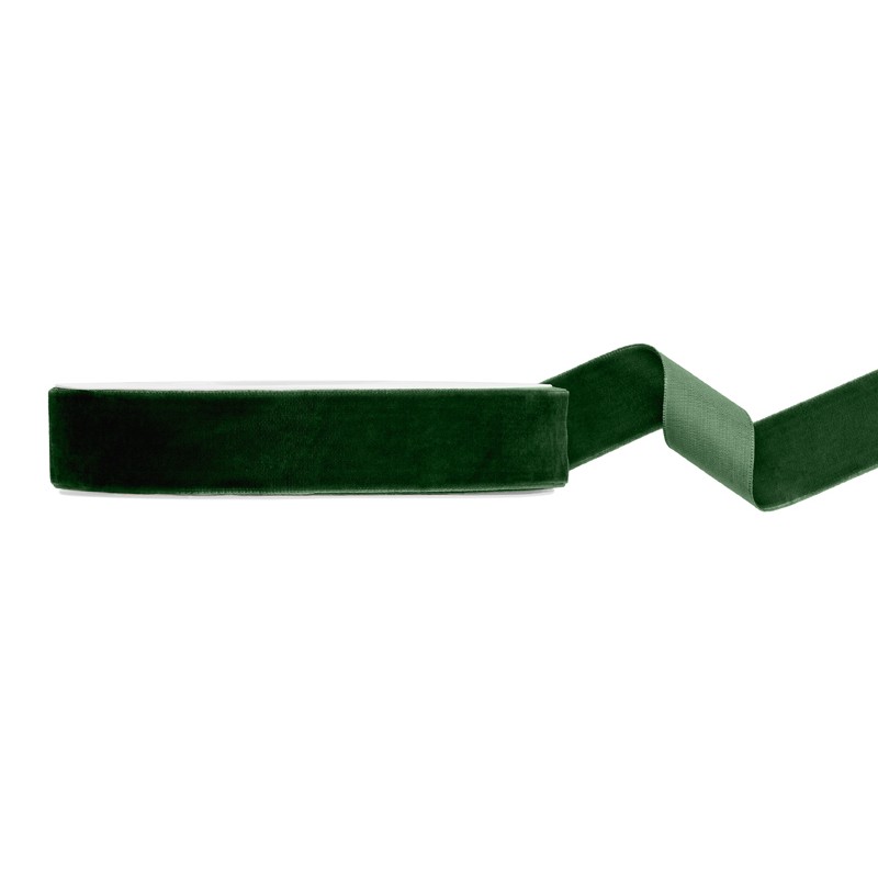Stuha velour lahvov� zelen� 25mm/10m