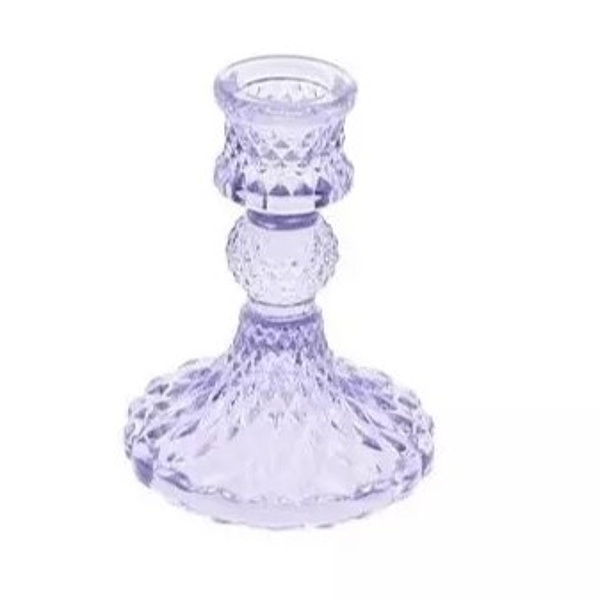 Sv�cen sklen�n� na no�ce pro �zkou sv��ku levandulov� 8 x 10,5 cm