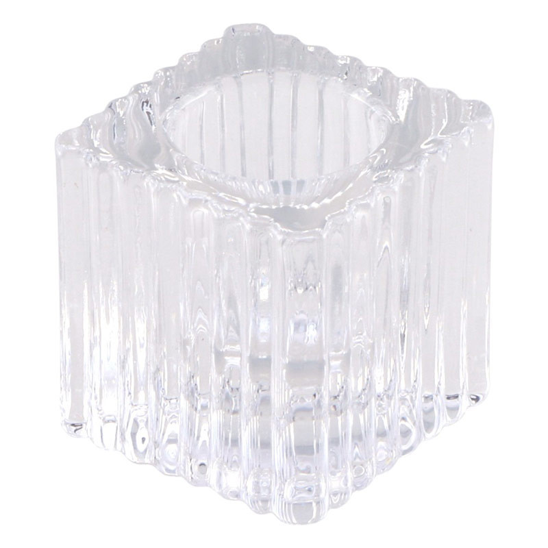 Sv�cen sklen�n� na �zkou sv��ku Krychle �ebrovan� �ir� 4 x 4 x 4 cm