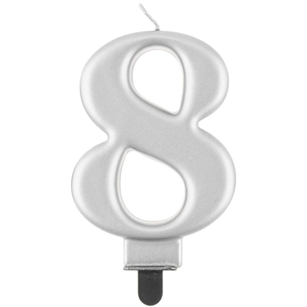 Sv��ka ��slice 8 st��brn� metalick� 8 cm