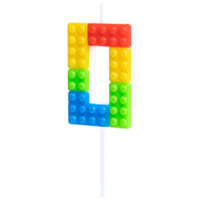 Sv��ka dortov� ��slo 0 Lego kosti�ky 11 cm