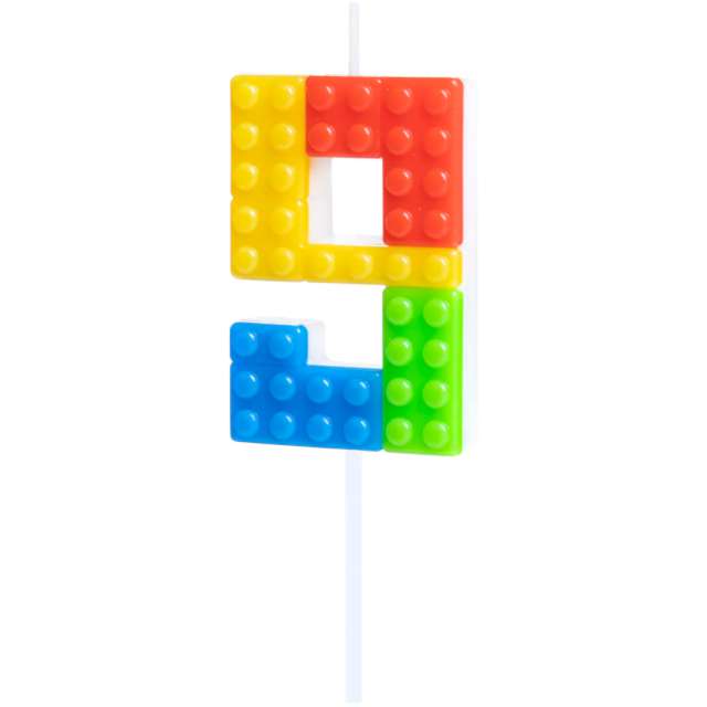 Sv��ka dortov� ��slo 9 Lego kosti�ky 11 cm