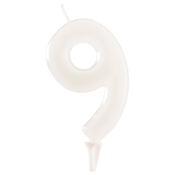 Sv��ka dortov� ��slo 9 fluorescentn� 6 cm