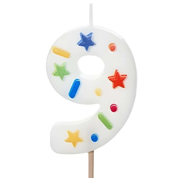 Sv��ka narozeninov� konfety ��slo 9, 5,5 cm