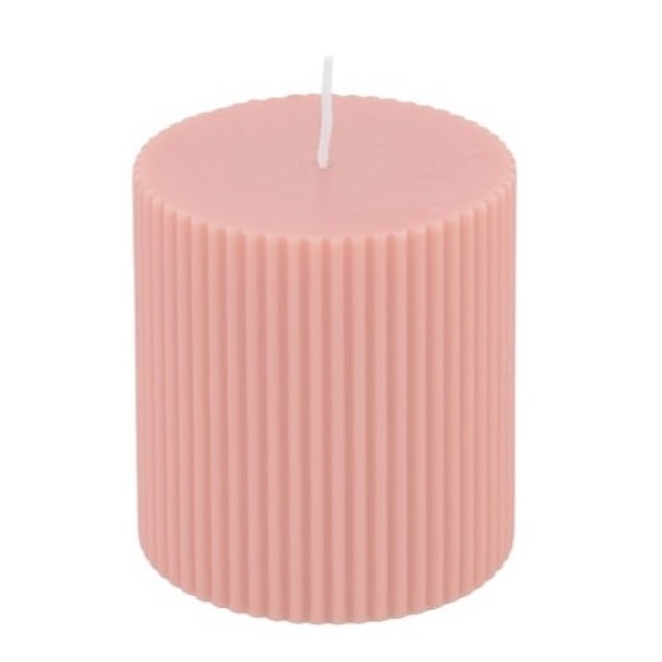 Sv��ka v�lec �ebrovan� pastelov� r��ov� 7 x 7,5 cm