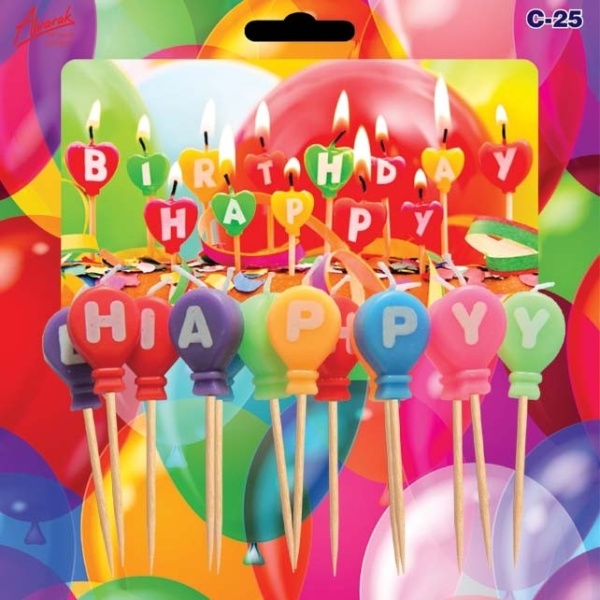 Sv��ky dortov� Bal�nky Happy Birthday