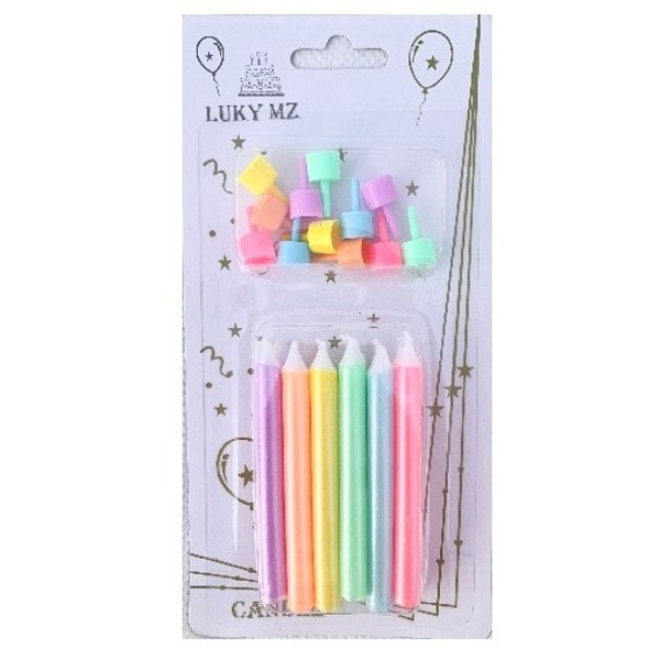 Sv��ky dortov� perle�ov� pastelov� mix 8 cm 12 ks