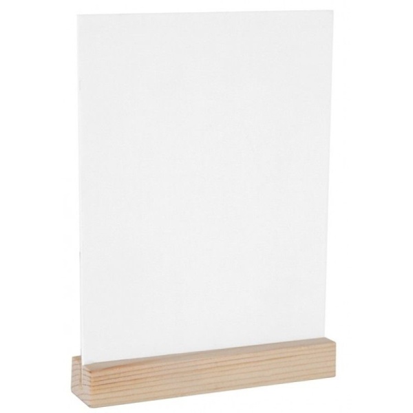 TABULKA d�ev�n� b�l� se stoj�nkem 10x14cm