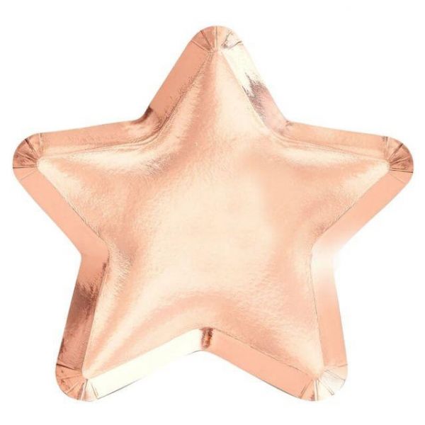 TAL��E pap�rov� Hv�zda Rose Gold 23cm 8ks