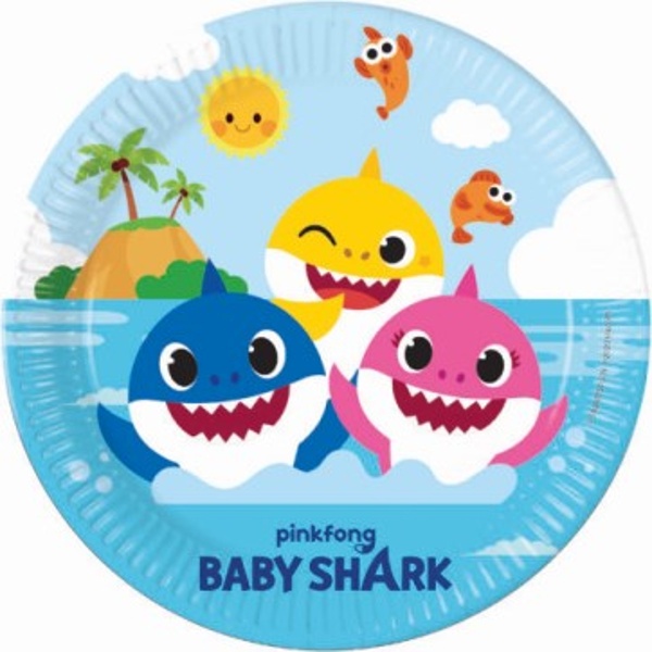 TAL��KY pap�rov� Baby shark 23cm 8 ks